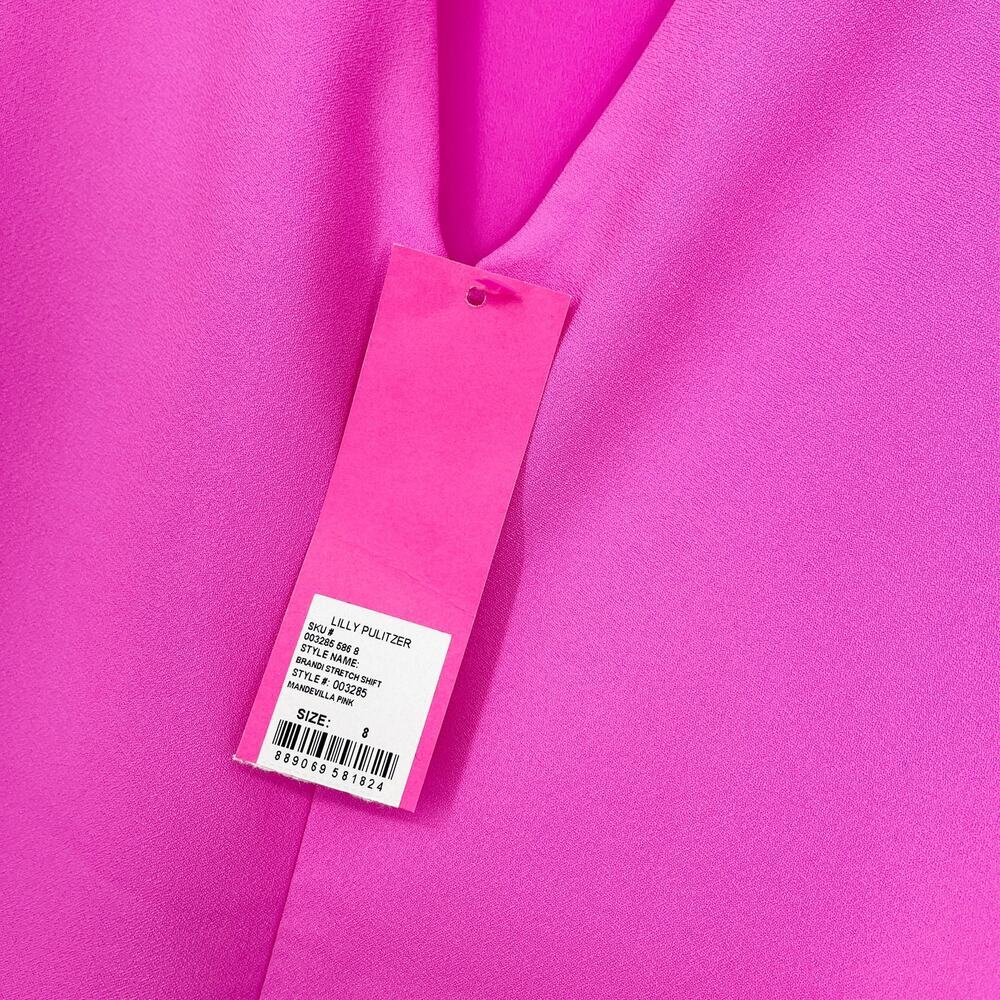 NWT Lilly Pulitzer Brandi Pink Embellished Beaded-Neck Sleeveless Dress Size 8 - Picture 7 of 11